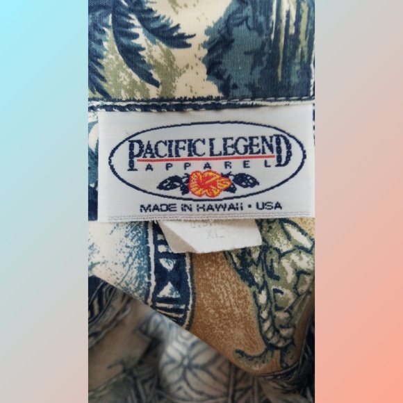 Pacific Legend Mens Hawaiian Shirt Size XL w/ Bead - Picture 4 of 4